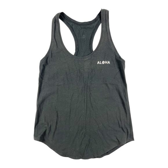 Lululemon Limited Edition Aloha Hawaii Racerback Tank Top Black 6 - Picture 1 of 5